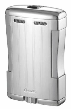 Lighter Shop -Lighter Shop caseti sparta triple jet flame cigar table lighter chrome lines 76