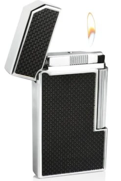 Caseti Windsor Traditional Flame Flint Lighter - Black Carbon Fiber -Lighter Shop caseti windsor traditional flame flint lighter black carbon fiber 94
