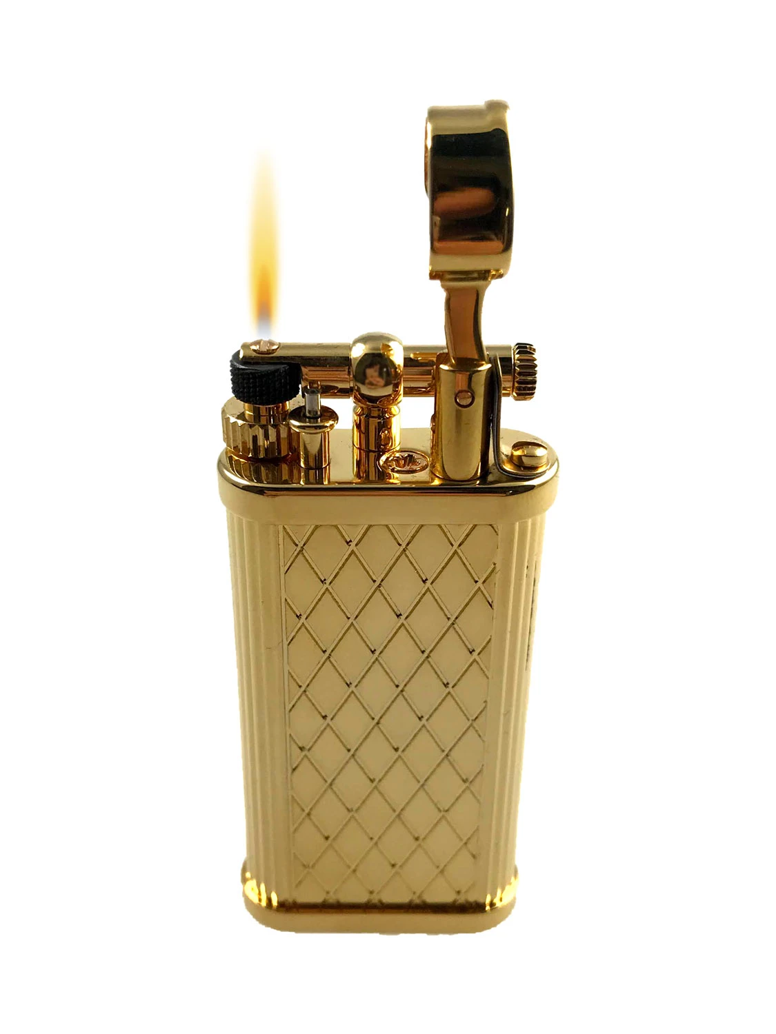 Dunhill Unique Crosspatch Gold Plated Cigar Lighter Dunhill Unique Crosspatch Gold Plated Cigar Lighter -Lighter Shop dh ula13013 51