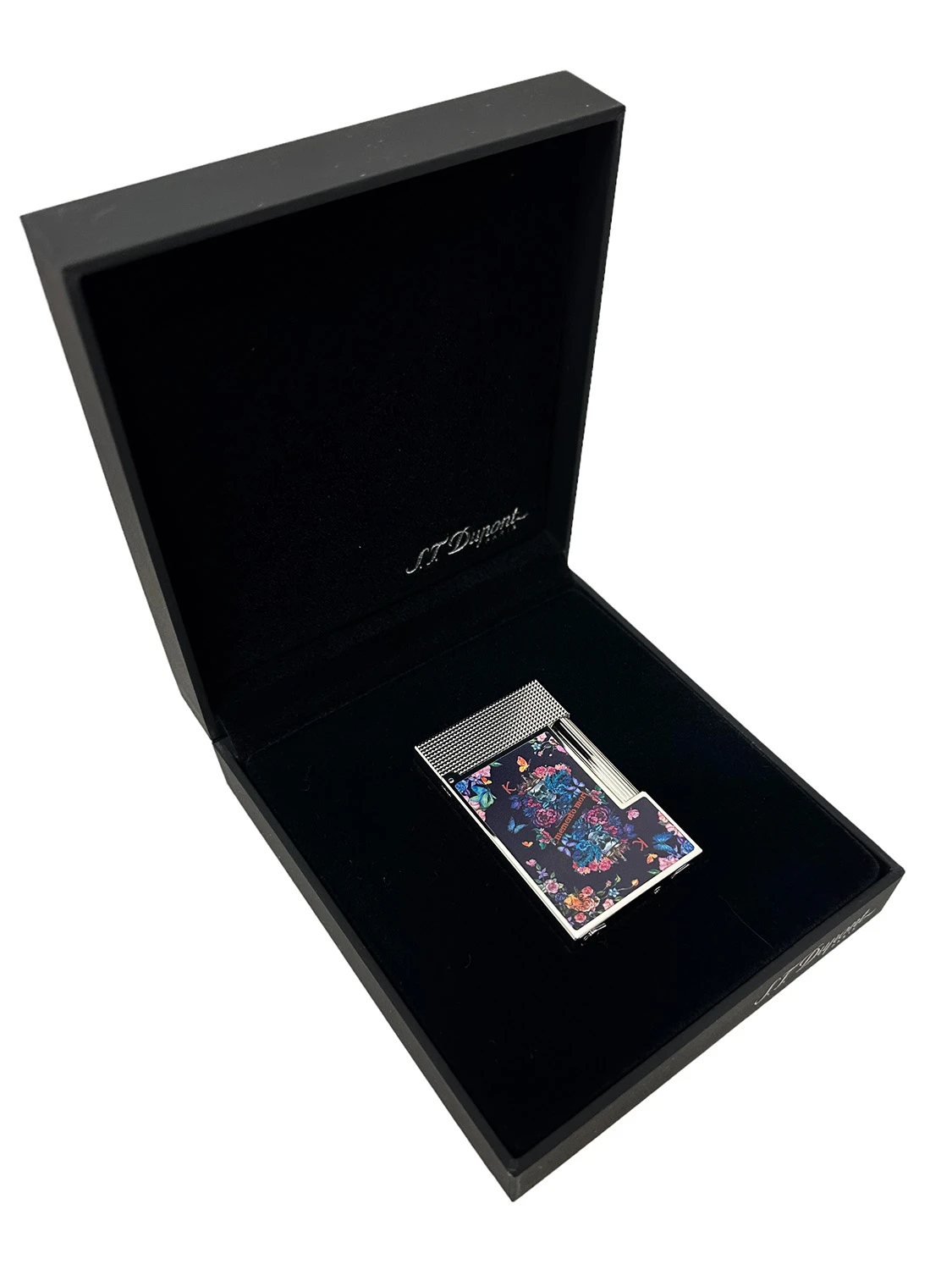 S.T. Dupont Ligne 2 Cling Skull & Flowers Flint Lighter S.T. Dupont Ligne 2 Cling Skull & Flowers Flint Lighter -Lighter Shop s t dupont ligne 2 cling skull flowers flint lighter 53