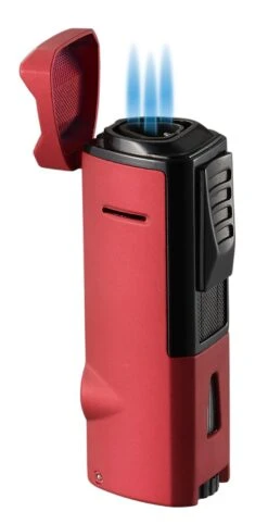 Visol Colonel Triple Flame Torch Lighter - Burgundy