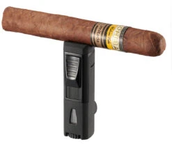 Visol Colonel Triple Flame Torch Lighter - Black Crackle -Lighter Shop visol colonel triple flame torch lighter matte black 83