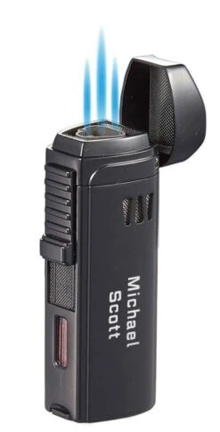 Visol Denali Triple Torch Cigar Lighter - Black -Lighter Shop visol denali triple torch cigar lighter black 85