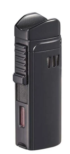 Visol Denali Triple Torch Cigar Lighter - Black -Lighter Shop visol denali triple torch cigar lighter black 93