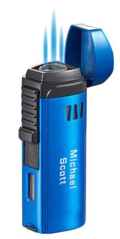 Visol Denali Triple Torch Cigar Lighter - Blue -Lighter Shop visol denali triple torch cigar lighter blue 75