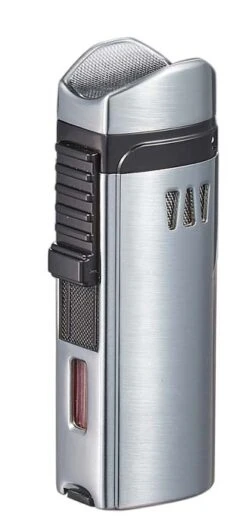 Visol Denali Triple Torch Cigar Lighter - Silver -Lighter Shop visol denali triple torch cigar lighter silver 83