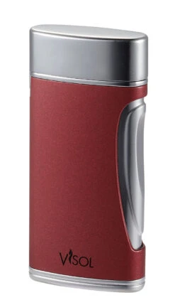 Visol DuoMatt Burgundy Double Flame Cigar Lighter 2 Visol DuoMatt Burgundy Double Flame Cigar Lighter -Lighter Shop visol duomatt burgundy double flame cigar lighter 51