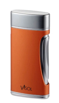 Visol DuoMatt Burnt Orange Double Flame Cigar Lighter