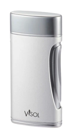 Visol DuoMatt Chrome Double Flame Cigar Lighter