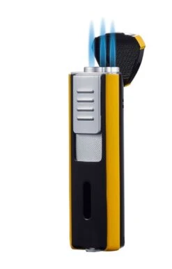 Visol Enigma Triple Flame Cigar Lighter - Yellow -Lighter Shop visol enigma triple flame cigar lighter yellow 55