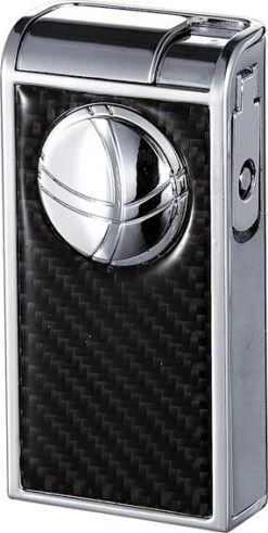 Visol Infinity Double Torch Carbon Fiber Chrome Cigar Lighter -Lighter Shop visol infinity double torch carbon fiber chrome cigar lighter 40