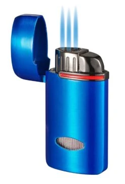 Visol Panda Triple Flame Cigar Lighter - Blue -Lighter Shop visol panda triple flame cigar lighter blue 141