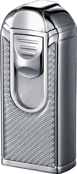 Visol Alec III Triple Jet Flame White Carbon Fiber Chrome Lighter Visol Alec III Triple Jet Flame White Carbon Fiber Chrome Lighter -Lighter Shop visol quot alec iii quot triple jet flame white carbon fiber chrome lighter 58