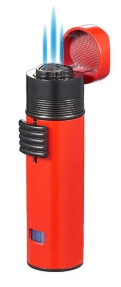 Lighter Shop -Lighter Shop visol saddle triple torch lighter red 77