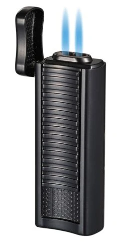 Visol Tiger Double Flame Cigar Lighter - Black -Lighter Shop visol tiger double flame cigar lighter black 161
