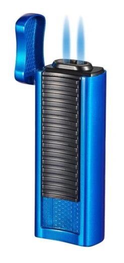 Visol Tiger Double Flame Cigar Lighter - Blue -Lighter Shop visol tiger double flame cigar lighter blue 77