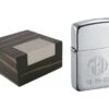 Zippo 1941Brushed Metal Lighter & Visol Kadar Wooden Case Gift Set
