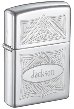 Zippo 3D Abstract High Polish Chrome Windproof Lighter -Lighter Shop zippo 3d abstract high polish chrome windproof lighter 101