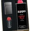 Zippo Black Ice Slim Lighter Gift Kit - Ships By Ground Only