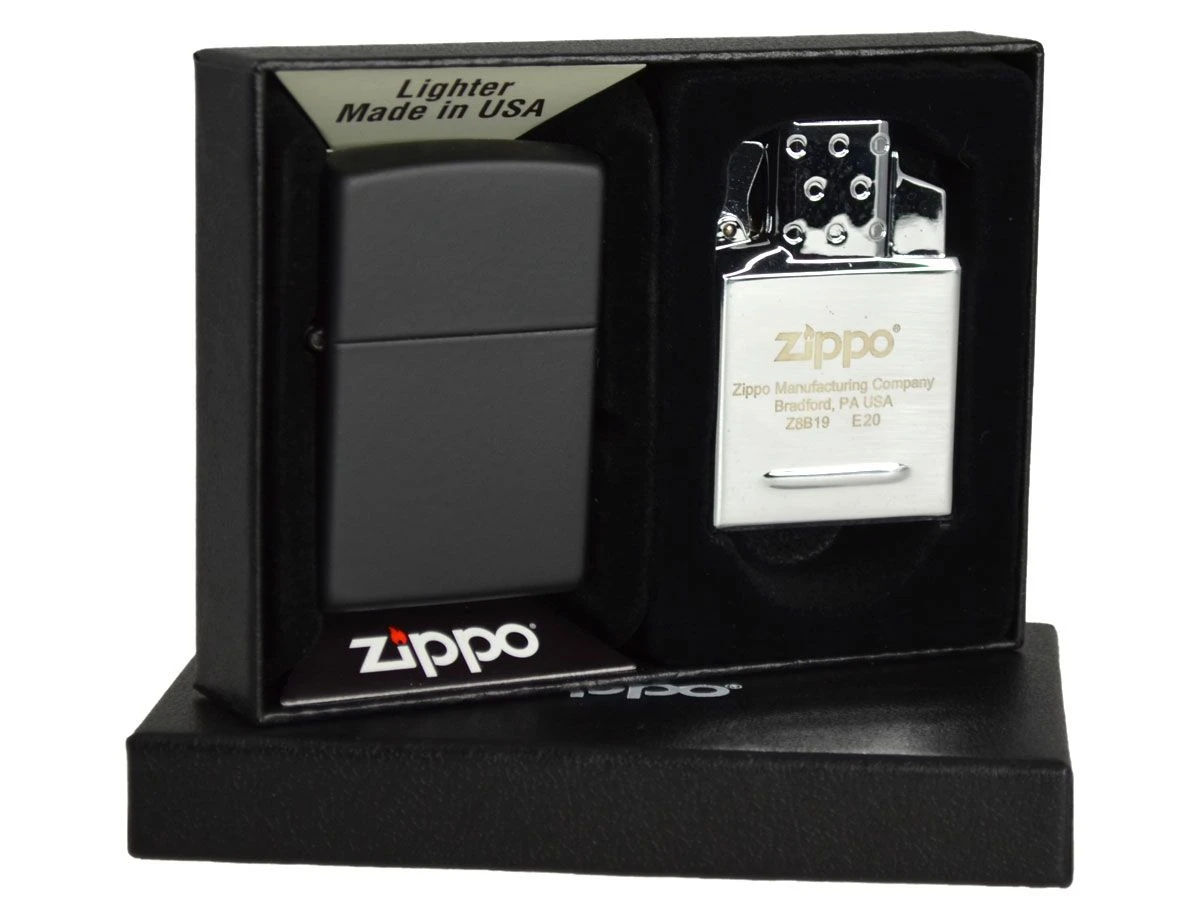 Zippo Black Matte Lighter with Double Torch Lighter Insert Zippo Black Matte Lighter With Double Torch Lighter Insert -Lighter Shop zippo black matte lighter with double torch lighter insert 84
