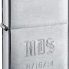 Zippo Brushed Chrome Armor Personalized Lighter - Free Engraving