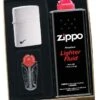 Zippo Brushed Chrome Pipe Lighter Gift Kit - Ships By Ground Only