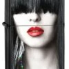 Zippo Ebony Red Lips Windproof Lighter