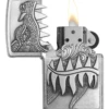 Zippo Fire Breathing Dragon Brushed Chrome Lighter