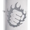 Zippo Fist & Fire Brushed Chrome Lighter