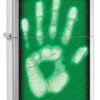 Zippo Ghostly Handprint Brushed Chrome Lighter