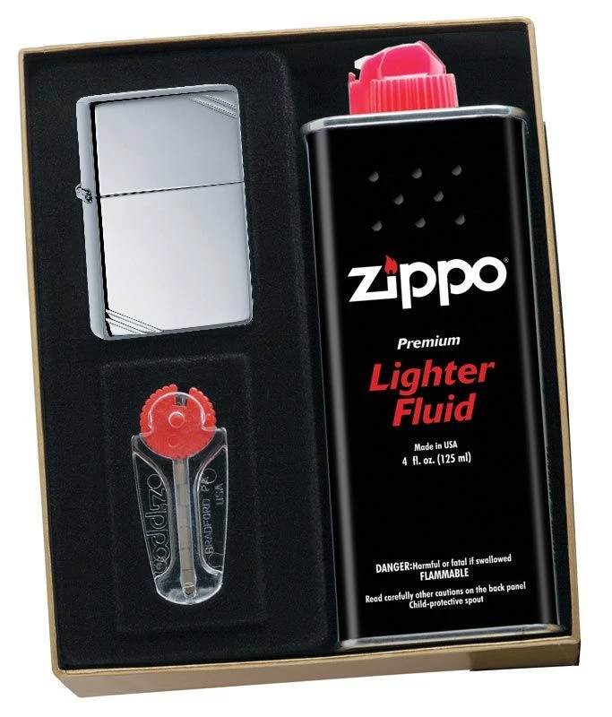 Zippo High Polish Chrome Vintage Lighter Gift Kit - Ships by Ground Only Zippo High Polish Chrome Vintage Lighter Gift Kit - Ships By Ground Only -Lighter Shop zippo high polish chrome vintage lighter gift kit 49