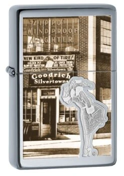 Zippo High Polish Vintage Chrome Windy Windproof Lighter