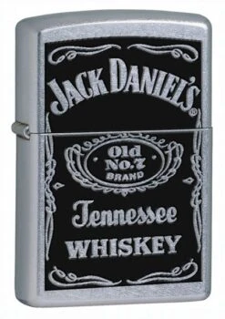 Zippo Jack Daniel's Old No. 7 Label Street Chrome Lighter