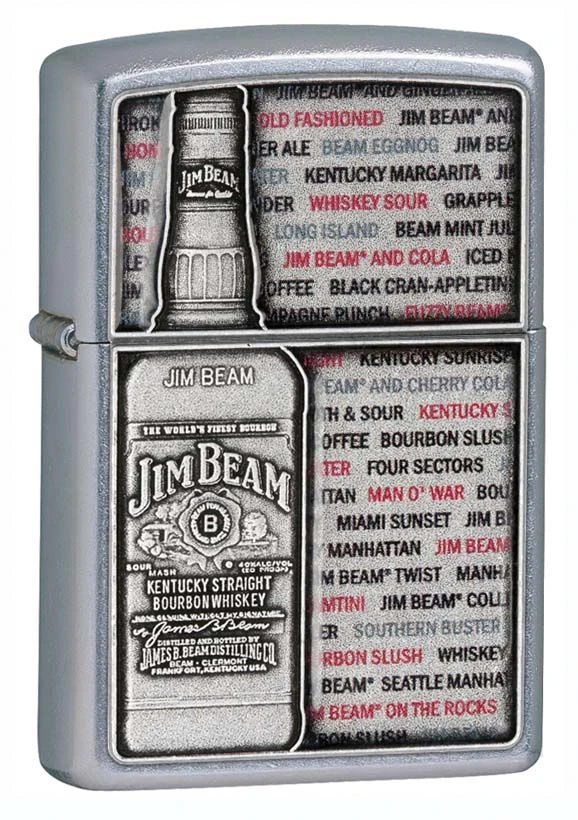 Zippo Jim Beam Bottle Emblem Street Chrome Lighter Zippo Jim Beam Bottle Emblem Street Chrome Lighter -Lighter Shop zippo jim beam bottle emblem street chrome lighter 46