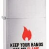 Zippo Keep Your Hands Off Brushed Chrome Windproof Lighter