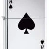 Zippo Lucky Ace Of Spade High Polish Chrome Lighter