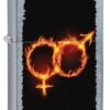 Zippo Male And Female Fire Street Chrome Lighter