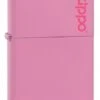 Zippo Pink Matte Lighter With Zippo Logo