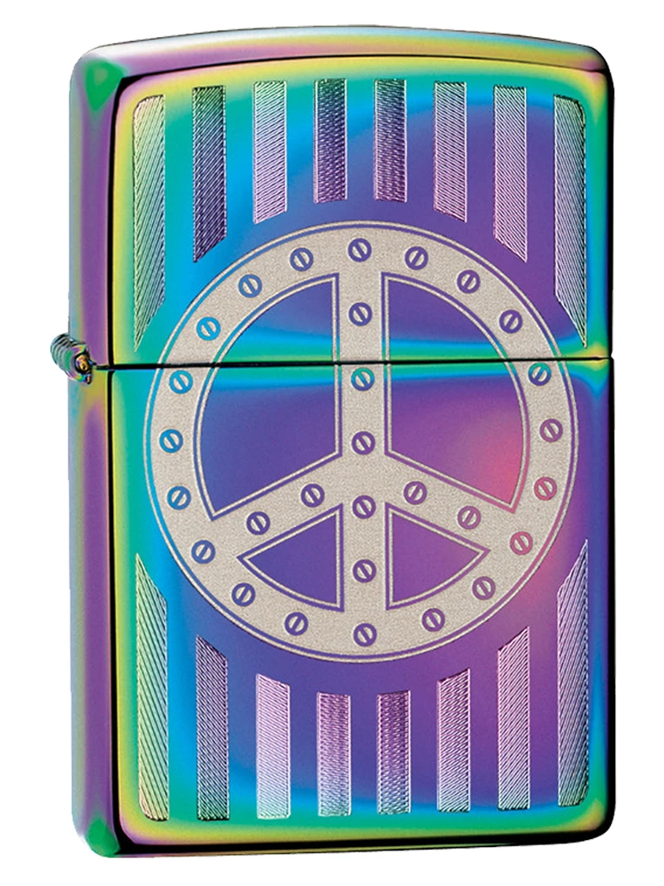 Zippo Rivit Peace Sign Spectrum Lighter Zippo Rivit Peace Sign Spectrum Lighter -Lighter Shop zippo rivit peace sign spectrum lighter 41