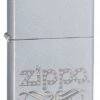 Zippo Scroll Satin Chrome Lighter