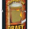 Zippo Support The Draft Black Matte Lighter