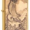Zippo Where Eagles Dare Emblem Brushed Brass Lighter