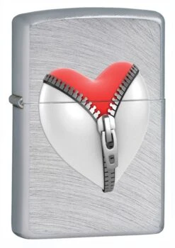 Zippo Zip Heart Chrome Arch Lighter